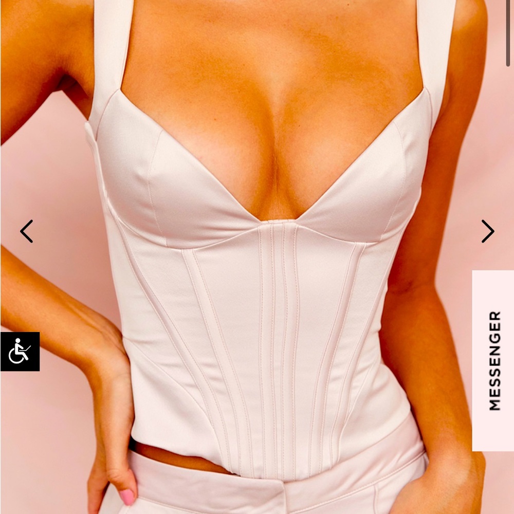 House of CB LIBERTY CRYSTAL SATIN CORSET